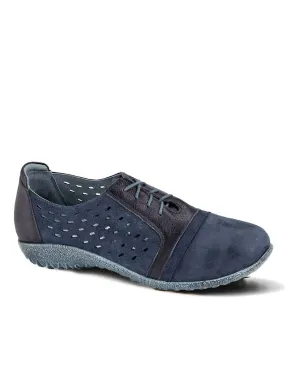 Women's Lalo Sneaker In Navy Velvet Nubuck/ink Lthr/tin Gray Lthr