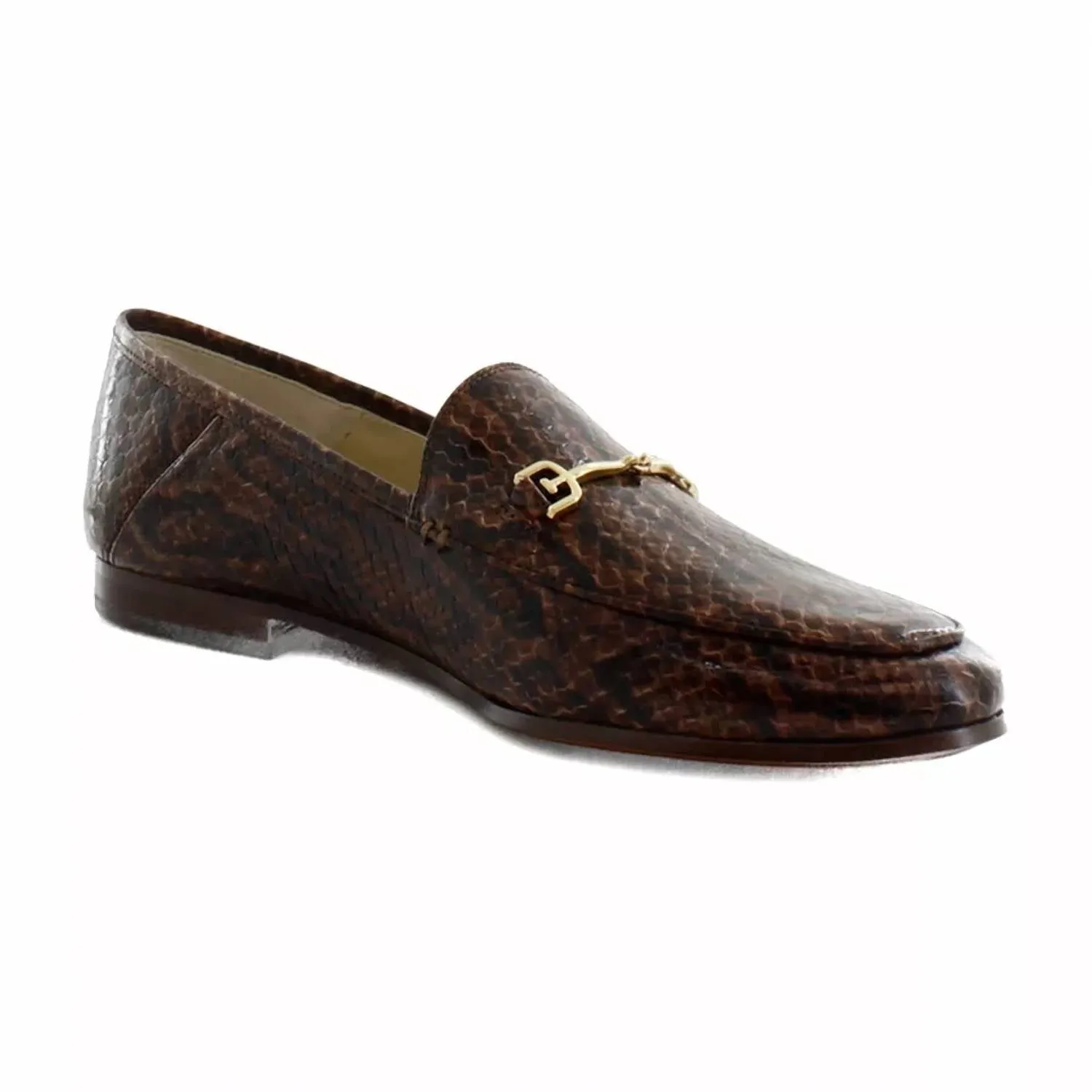 Women's Loraine Loafers In Brown Snake Print Leather