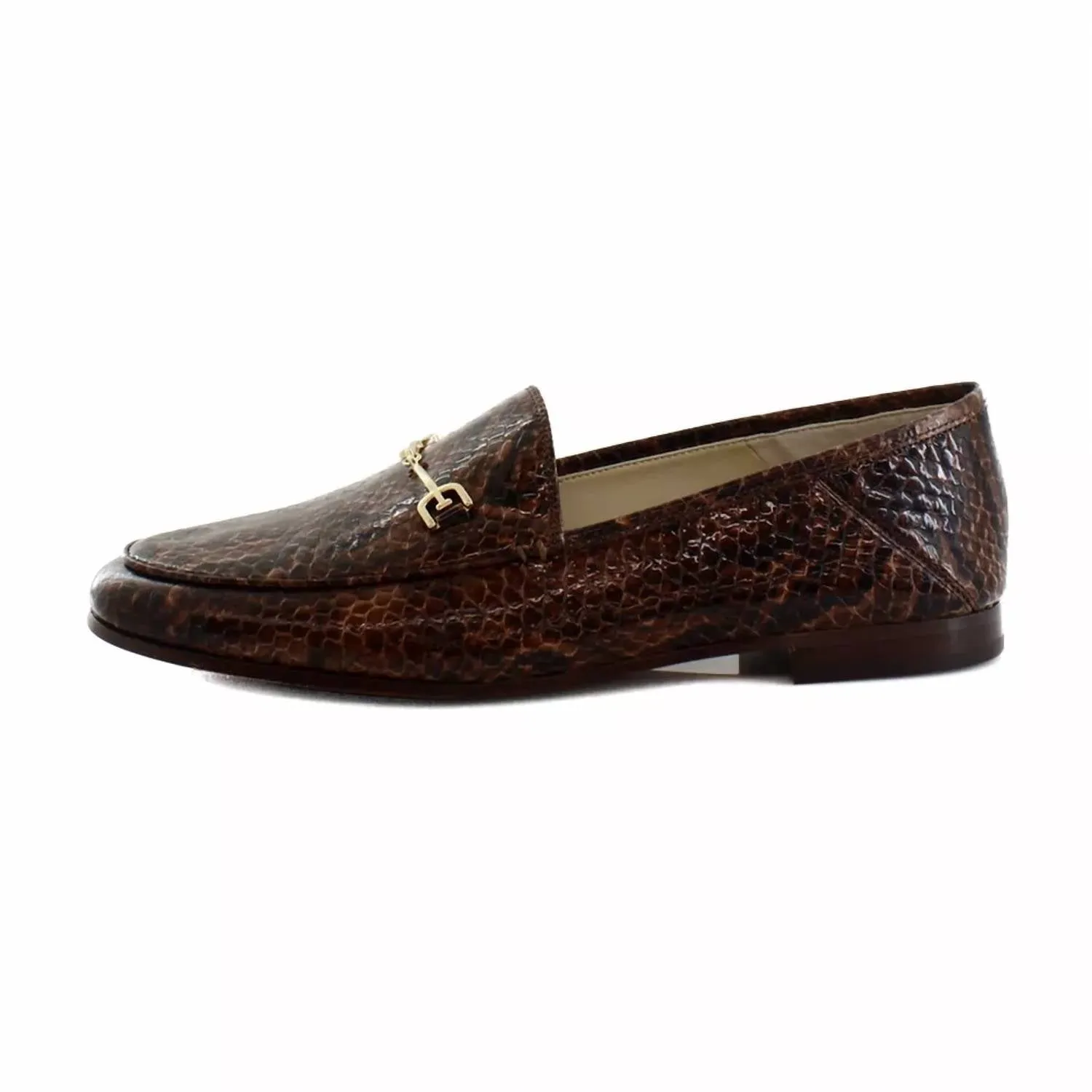 Women's Loraine Loafers In Brown Snake Print Leather