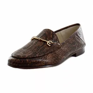 Women's Loraine Loafers In Brown Snake Print Leather