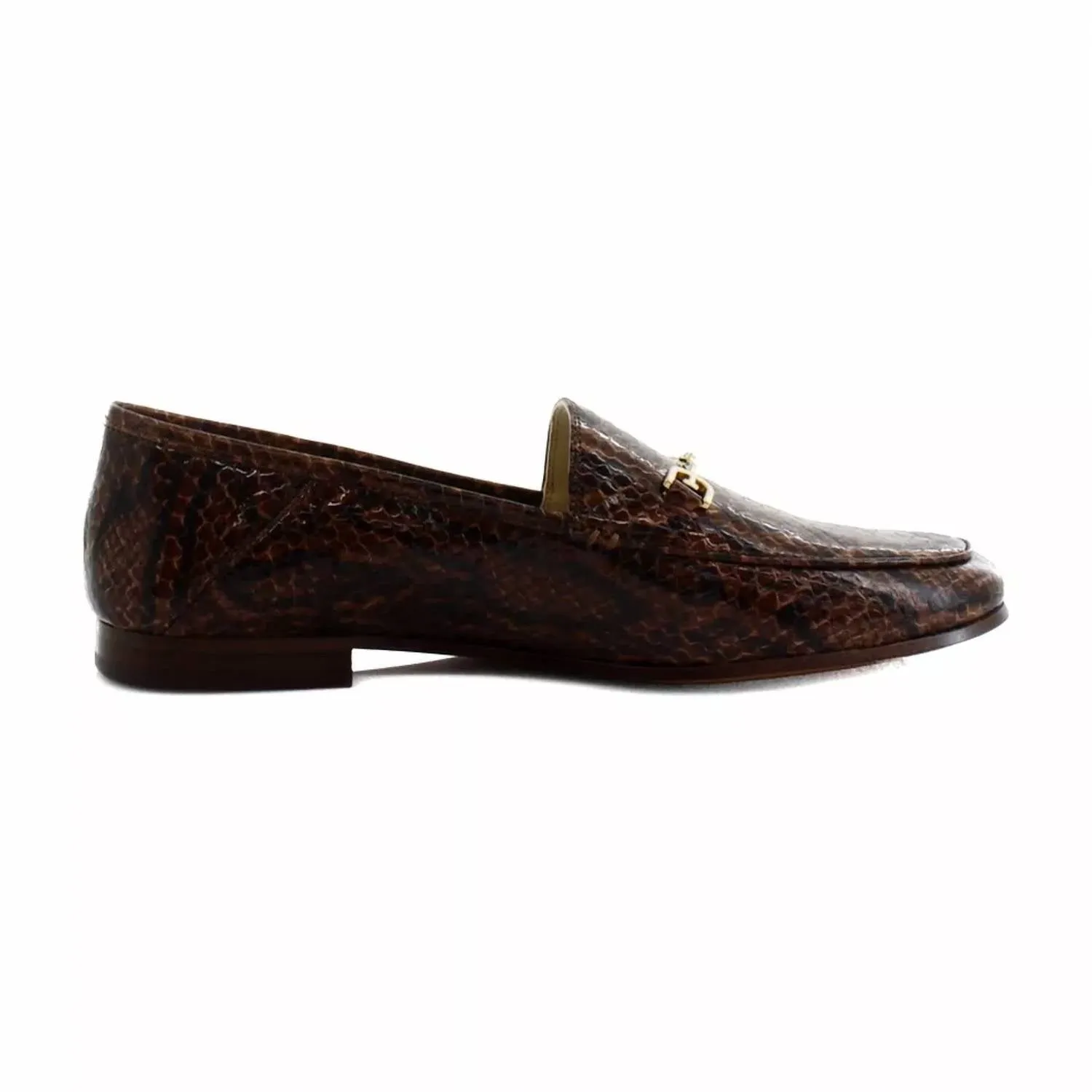 Women's Loraine Loafers In Brown Snake Print Leather