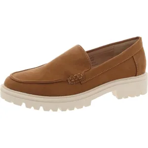 Womens Solid Suede Loafers
