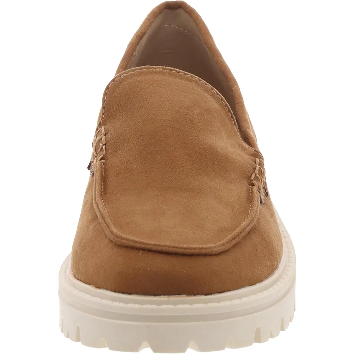 Womens Solid Suede Loafers