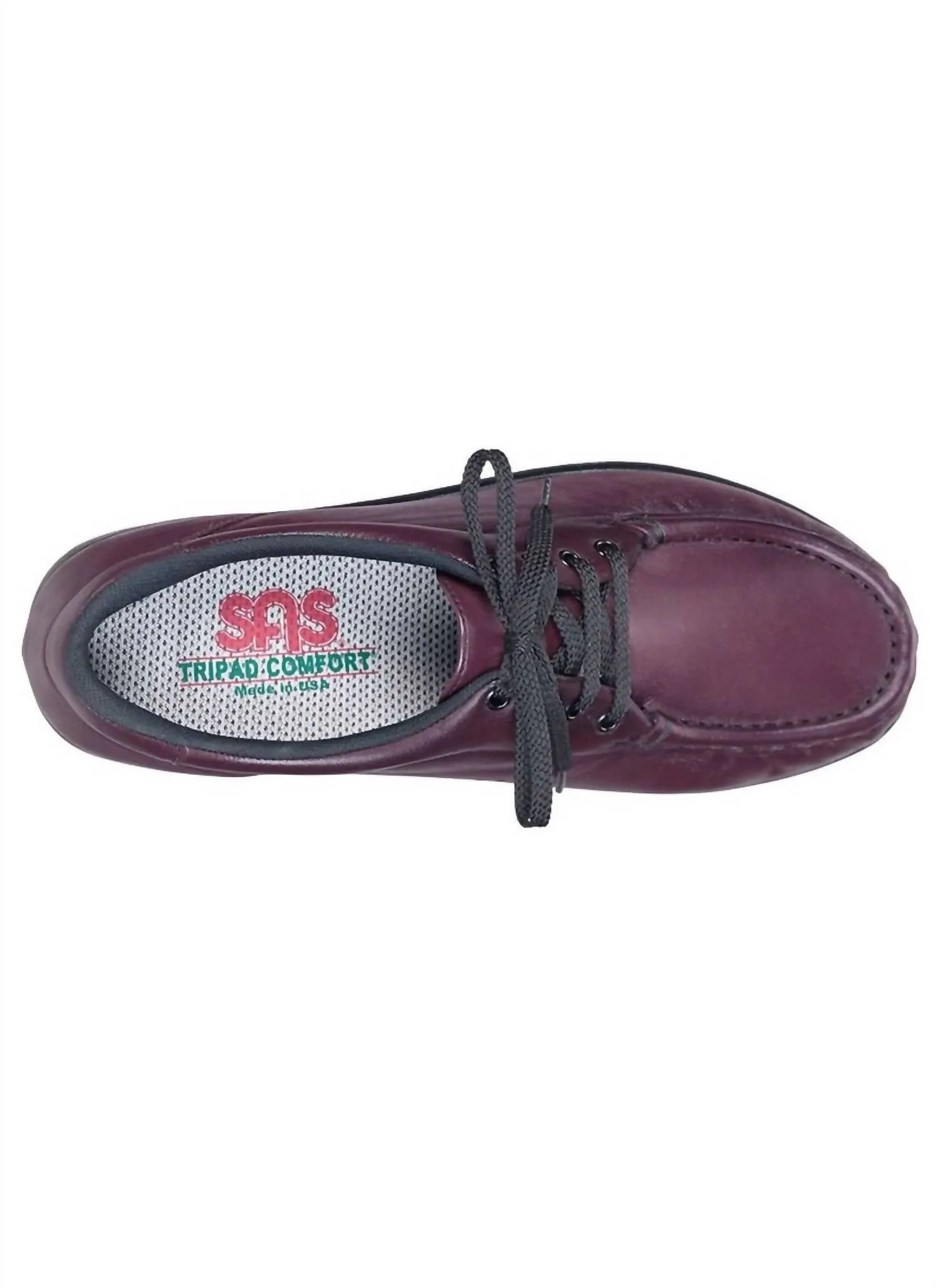 Women's Take Time Lace Up Loafer - Medium In Antique Wine