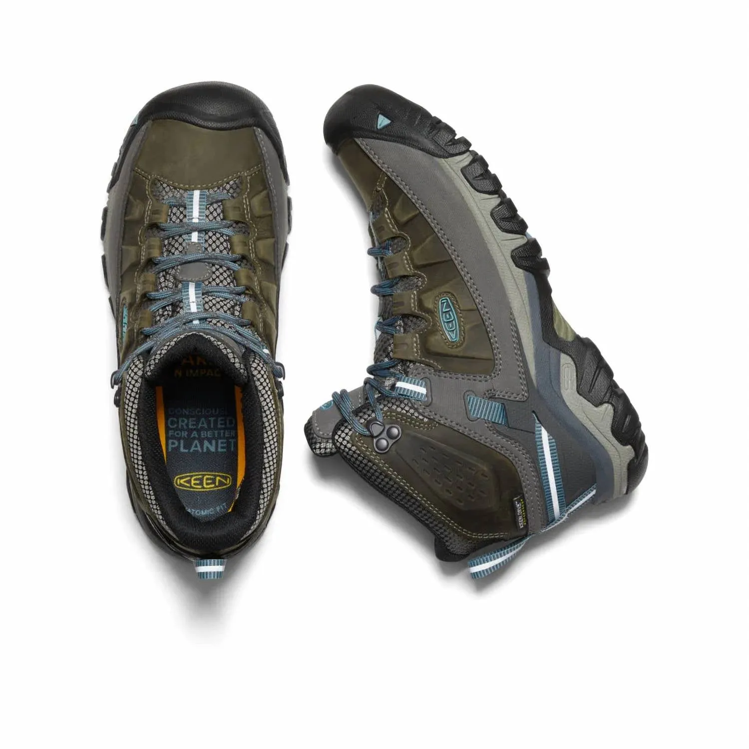 Women's Targhee Iii Mid Wp Hiking Boots In Magnet/blue