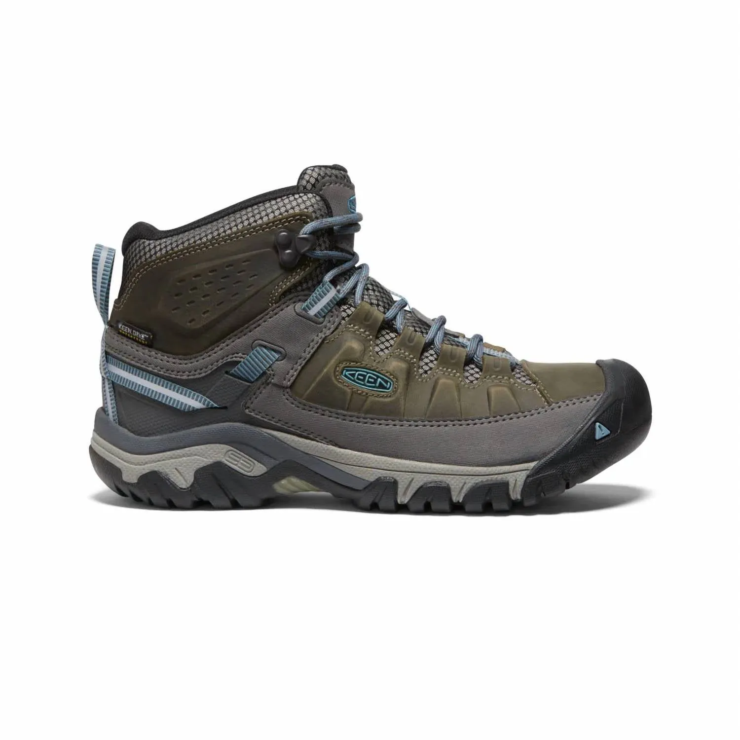 Women's Targhee Iii Mid Wp Hiking Boots In Magnet/blue