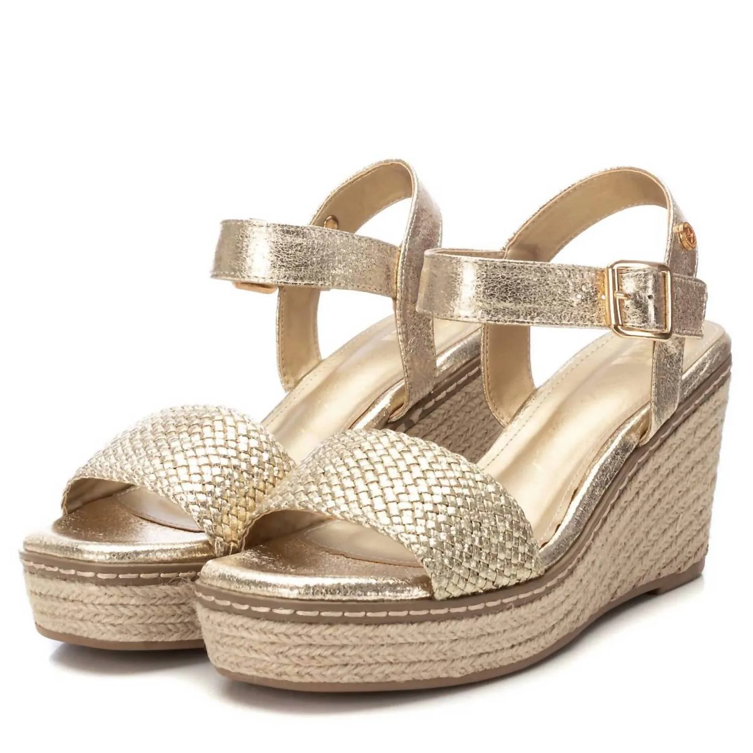 Women's Wedge Sandals In Gold